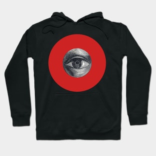 Halloween All Seeing Eye. Signs, and Omens - Red and Black Hoodie